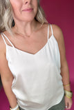 RECYCLED DOUBLE STRAP CAMI - Cream