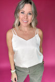 RECYCLED DOUBLE STRAP CAMI - Cream