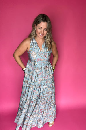 Luxe Romance Maxi Dress - Blue