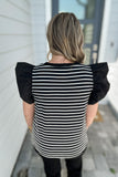 Stripe On By Top - Black