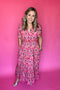 THML: Walking Together Midi Dress - Pink