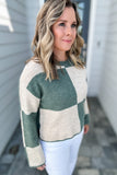 Z Supply: Rosi Blocked Sweater - Palm Green