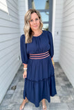 Sweet Escape Midi Dress - Navy