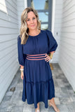 Sweet Escape Midi Dress - Navy