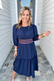 Sweet Escape Midi Dress - Navy