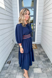 Sweet Escape Midi Dress - Navy