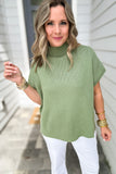 So Poised Mock Neck Sweater - Sage