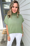 So Poised Mock Neck Sweater - Sage