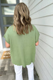 So Poised Mock Neck Sweater - Sage