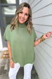 So Poised Mock Neck Sweater - Sage