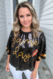 Simply Southern: Black Sequin Gameday Top