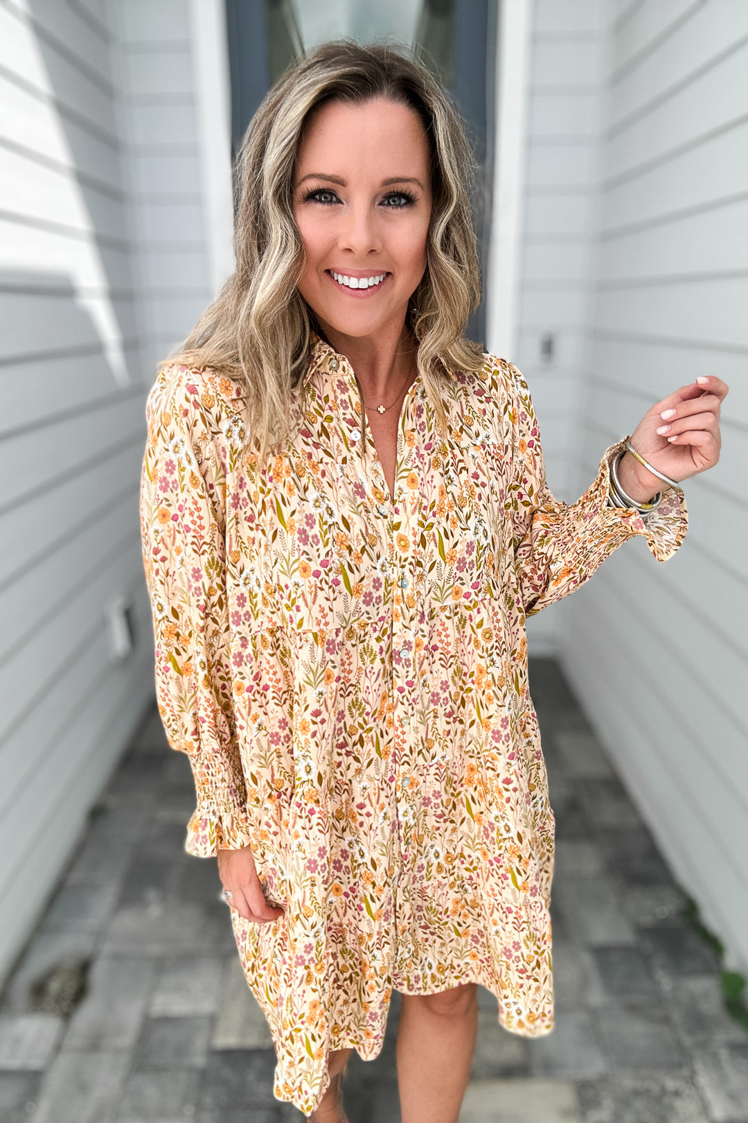 Simply Southern: Floral Button Down Shift Dress