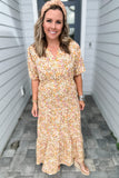 Simply Southern: Tan Floral Maxi Dress