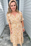 Simply Southern: Tan Floral Maxi Dress