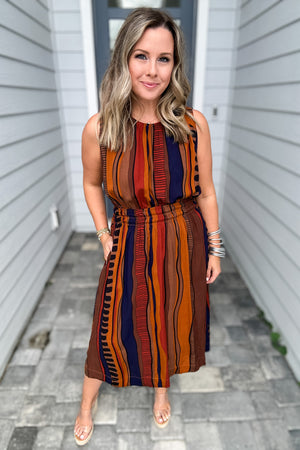 Autumn Lines Midi Dress