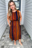 Autumn Lines Midi Dress