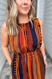 Autumn Lines Midi Dress