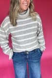 Z Supply: Josephine Stripe Sweater - Heather Taupe