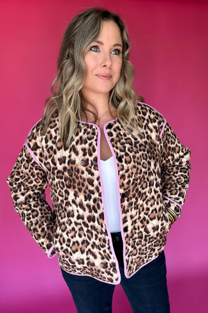 Fierce Leopard Quilted Jacket