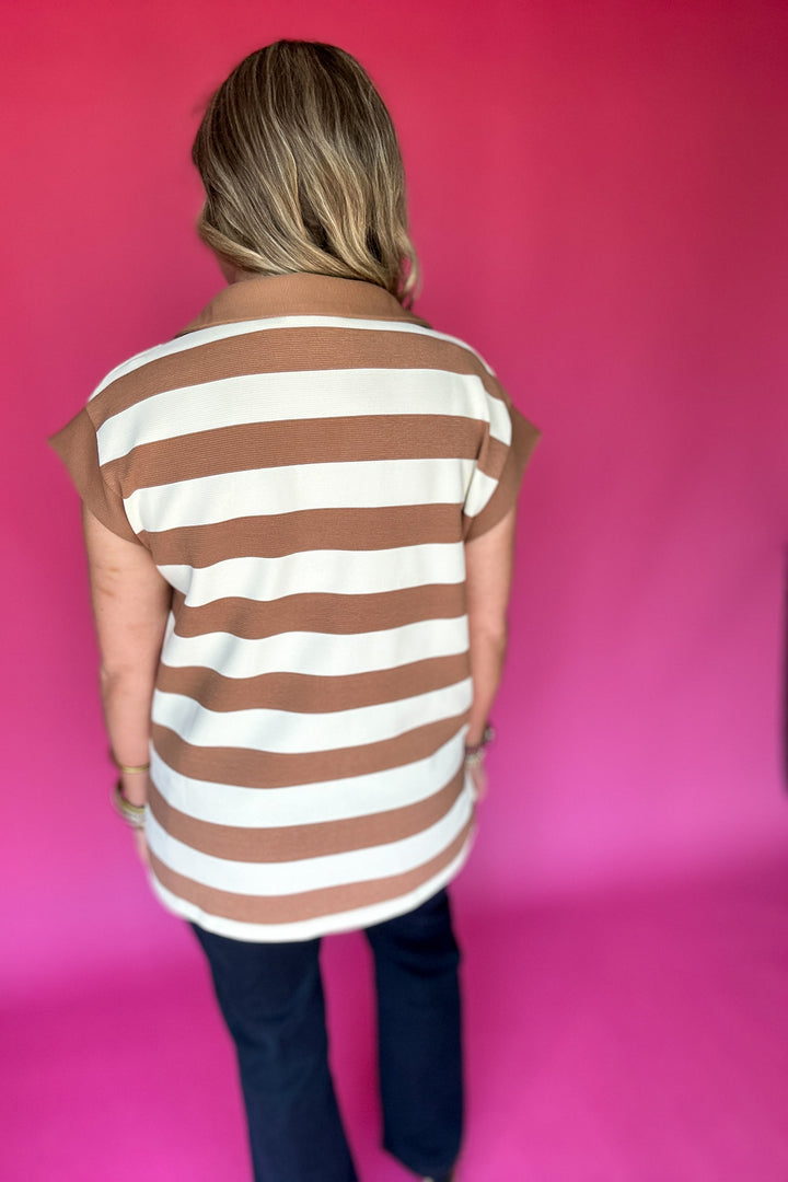Everyday Elevated Stripe Top - Mocha