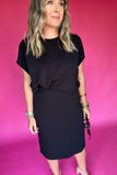 Spanx: Airessentials Gathered Waist Dress - Very Black