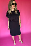 Spanx: Airessentials Gathered Waist Dress - Very Black