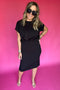 Spanx: Airessentials Gathered Waist Dress - Very Black