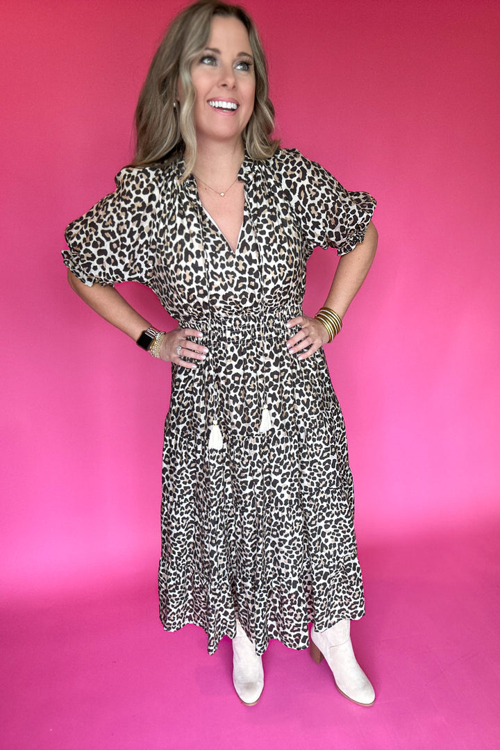 THML: Leopard Does It Midi Dress