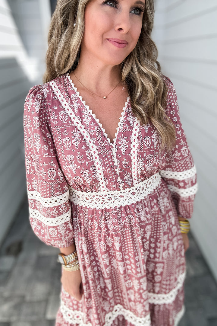 Dreaming of You Midi Dress - Mauve
