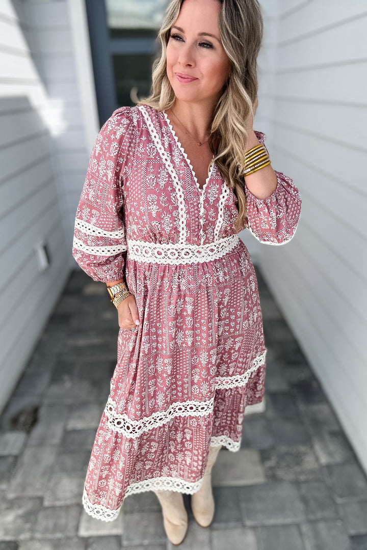 Dreaming of You Midi Dress - Mauve