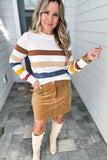 Molly Bracken: Corduroy Skirt  - Beige