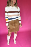 Molly Bracken: Corduroy Skirt  - Beige