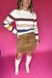 Molly Bracken: Corduroy Skirt  - Beige