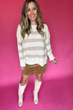 On Time Mocha Sweater