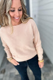 Blushing Beauty Bat Wing Sweater