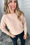 Blushing Beauty Bat Wing Sweater