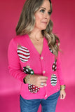 Ornament Pink Sequin Cardigan