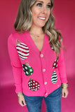 Ornament Pink Sequin Cardigan