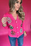 Ornament Pink Sequin Cardigan