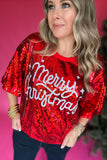 Simply Southern: Merry Christmas Sequin Top