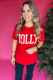 Z Supply: Jolly Boyfriend Tee - Haute Red