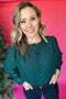 Molly Bracken: Shine On Hunter Green Blouse