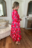 Pretty Poinsettia Maxi Dress