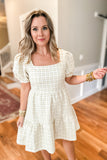 Tweed Puff Sleeve Dress