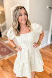 Tweed Puff Sleeve Dress