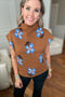 THML: Flower Up Knit Top - Brown