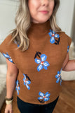 THML: Flower Up Knit Top - Brown