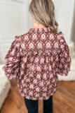 Flower Dreams Blouse - Brown