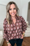 Flower Dreams Blouse - Brown