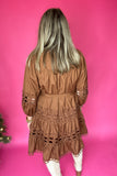 Southern Belle Lace Dress - Brown